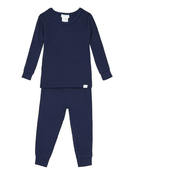 Pyjama Uni Deux Pièces Bleu marine- Image produit n°0