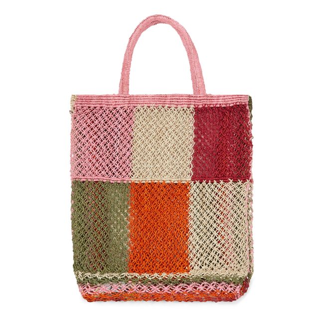 Patchwork Macramé Bag | Pink