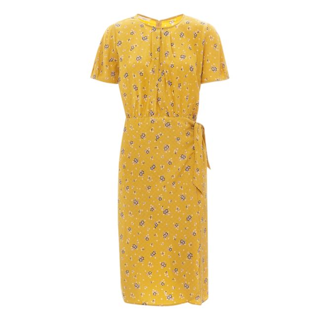 Kleid Song Saigon Jacquard-Muster  Gelb