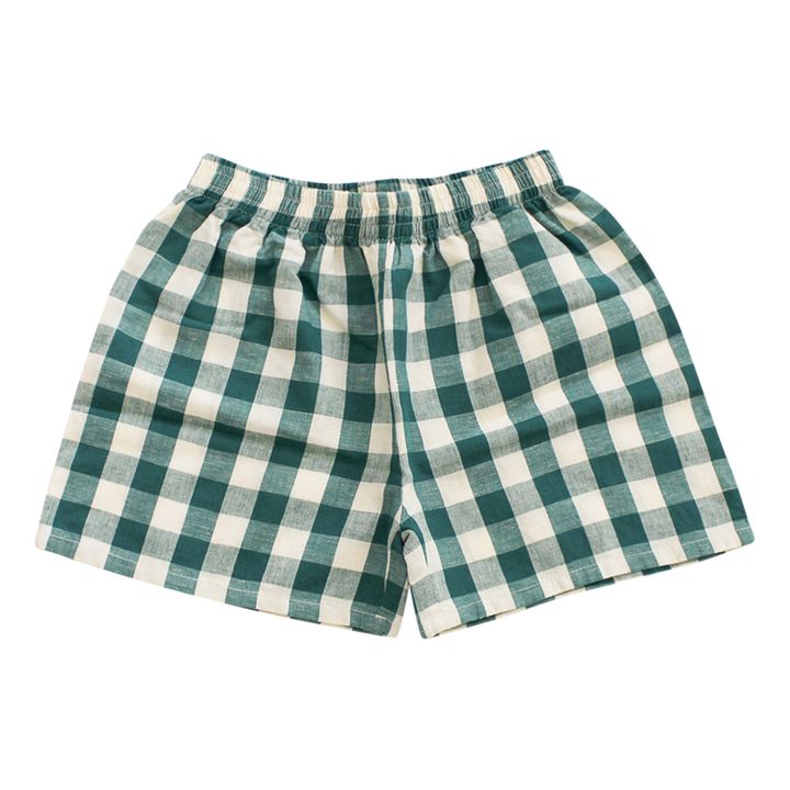Checked Linen Shorts Grün- Produktbild Nr. 0