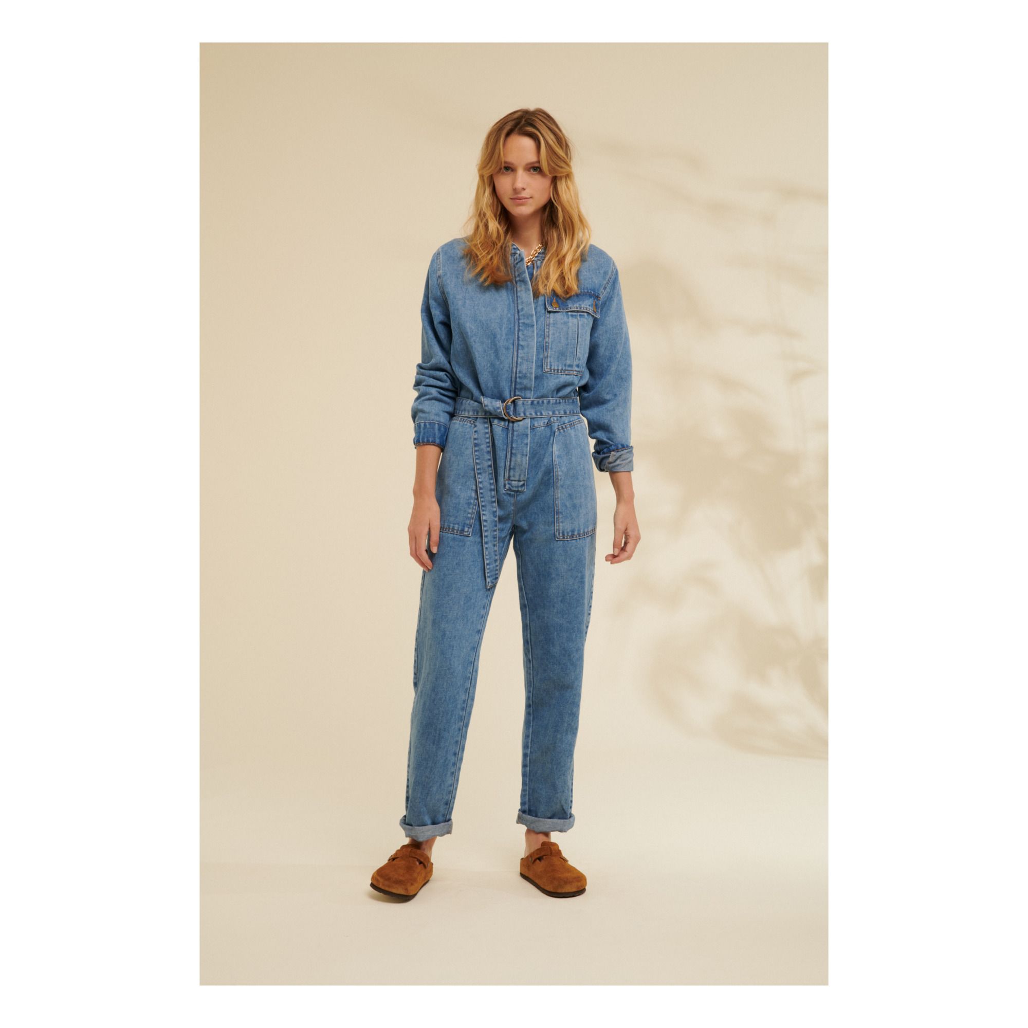 Chloé Stora - Helmet Cotton and Linen Denim Jumpsuit - Women - Blue