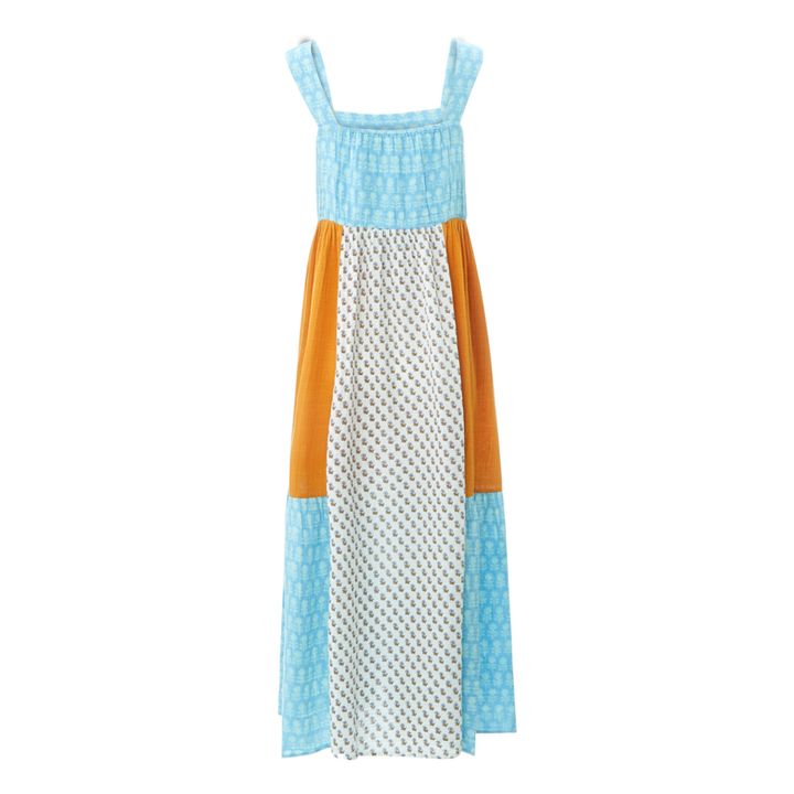 Kleid Priya Maxi Patchwork  Blau- Produktbild Nr. 4
