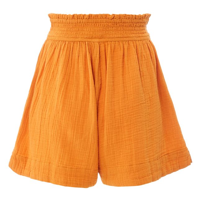 Adrian Cotton Chiffon Shorts Naranja