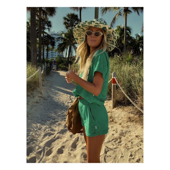 Terry Cloth Classic Top & Bottom Set | Verde
