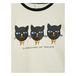 Organic Cotton Cat Triplets T-Shirt Weiß- Miniatur produit n°1