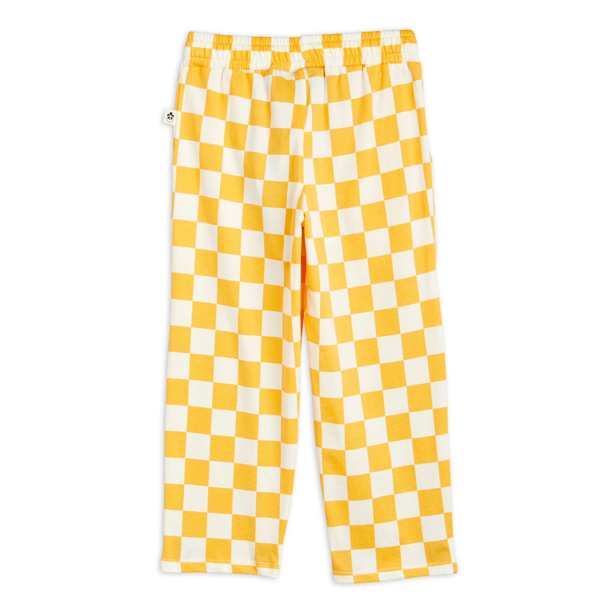 Organic Cotton Checked Joggers Orange- Product image n°2
