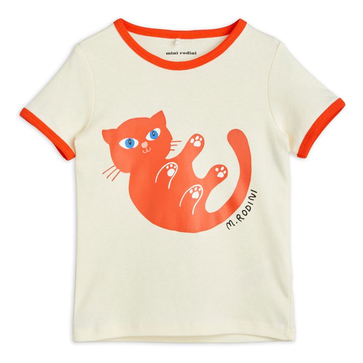Organic Cotton Cat Logo T-Shirt Rosso- Immagine del prodotto n°0