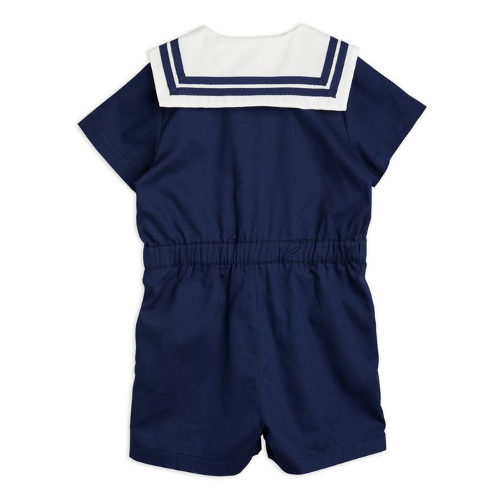 Organic Cotton Sailor Playsuit Navy blue- Product image n°5