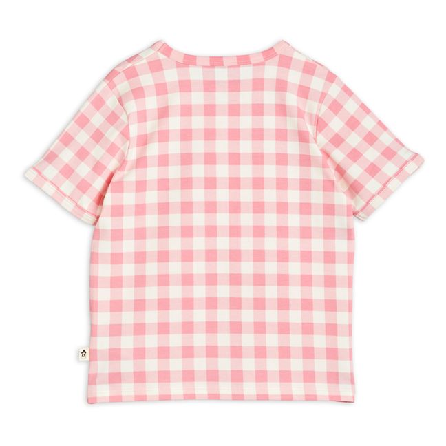 Gingham T-Shirt Pink