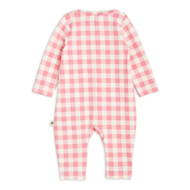 Gingham Baby Jumpsuit Pink