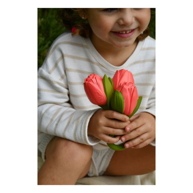 Gioco per favorire la dentizione, modello: Tulipano | Rosso