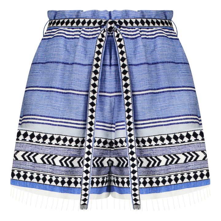 Neela Belted Shorts Blue- Product image n°0