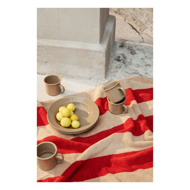 Yard Enamel Tableware Set - 8 Pieces | Beige rosado
