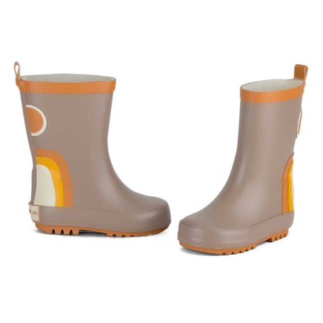 Natural Latex Rain Boots Taupe brown