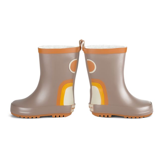 Natural Latex Rain Boots Taupe brown