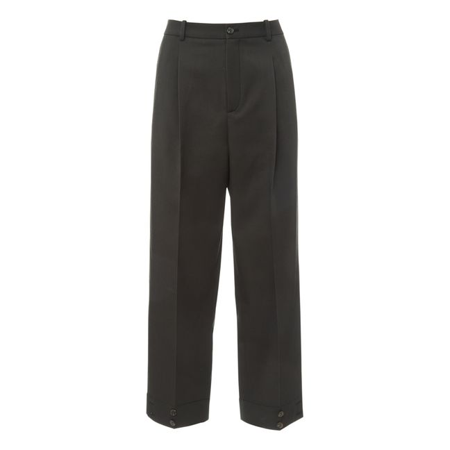 Felix Military Gabardine Trousers | Charcoal grey