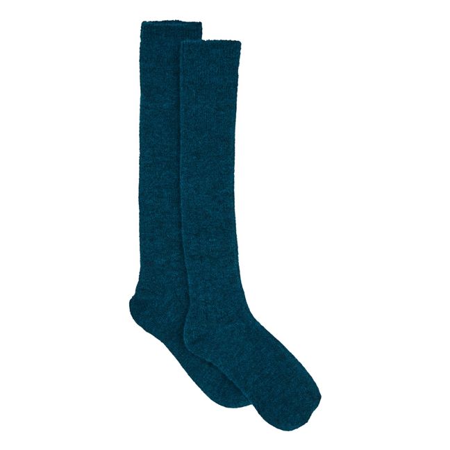 Priscille Alpaca Socks Blau meliert