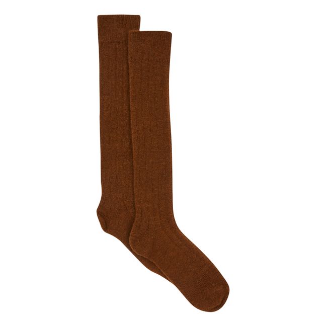 Socken Priscille Alpaka | Haselnussbraun