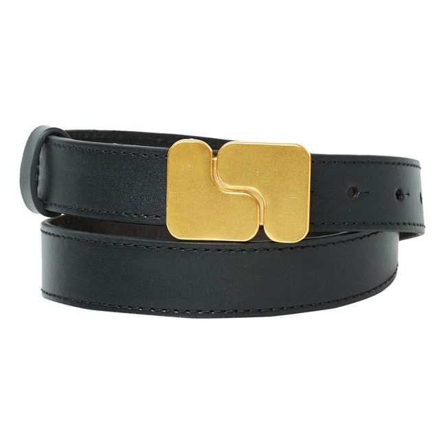Ninon Leather Belt Schwarz