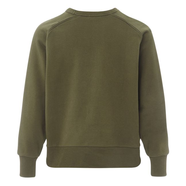 Pascal Organic Cotton Sweatshirt Verde militare
