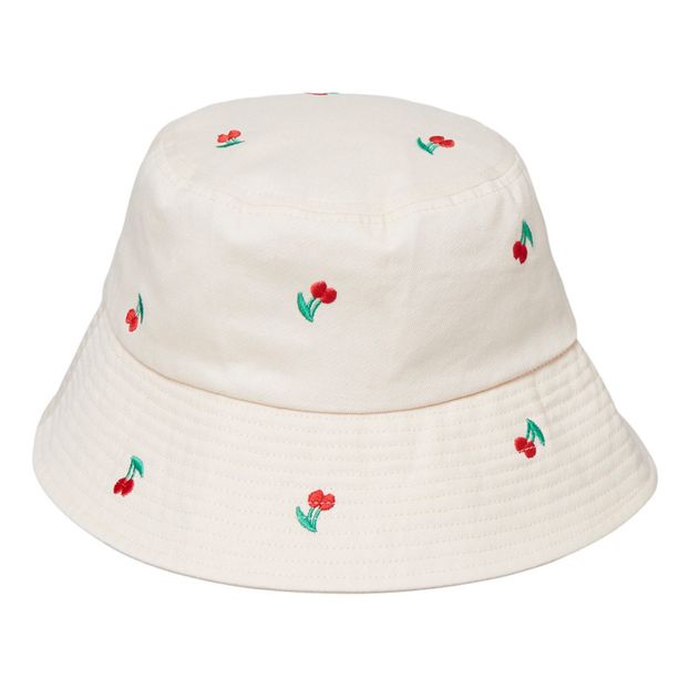 Cherry Bucket Hat Ecru Becksöndergaard 