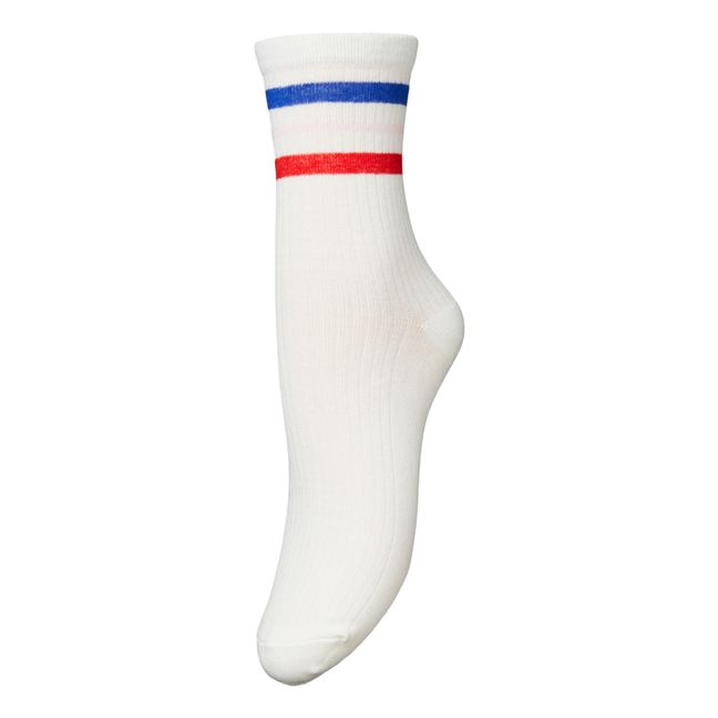 Janis Ribbed Socks White