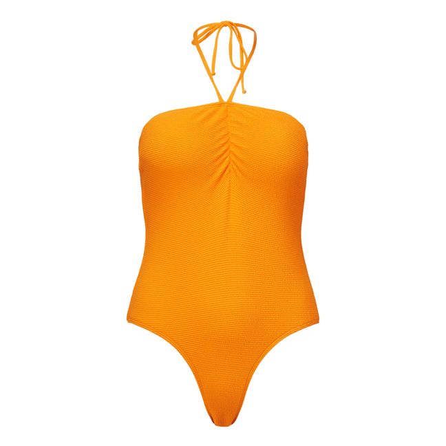 Billi Smocked Swimsuit Orange