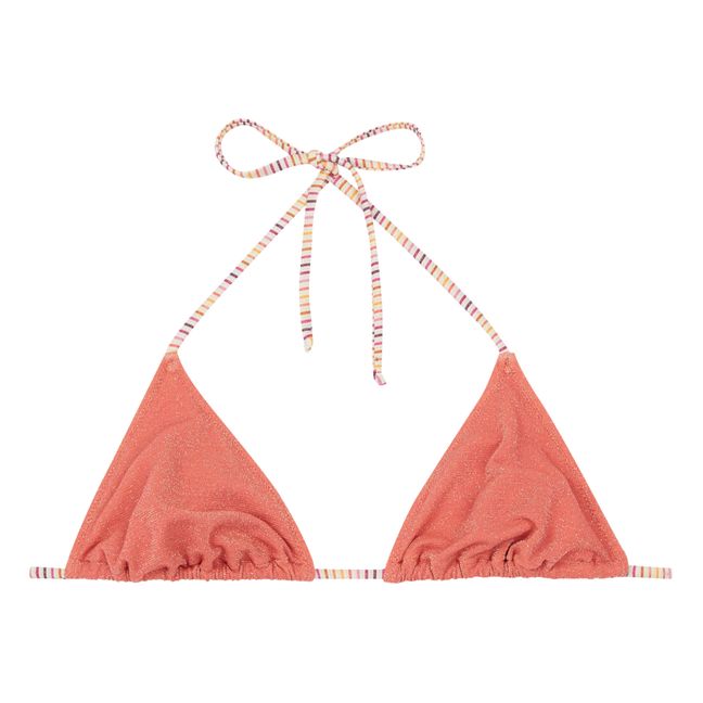 Marine Sparkly Bikini Top Arancione