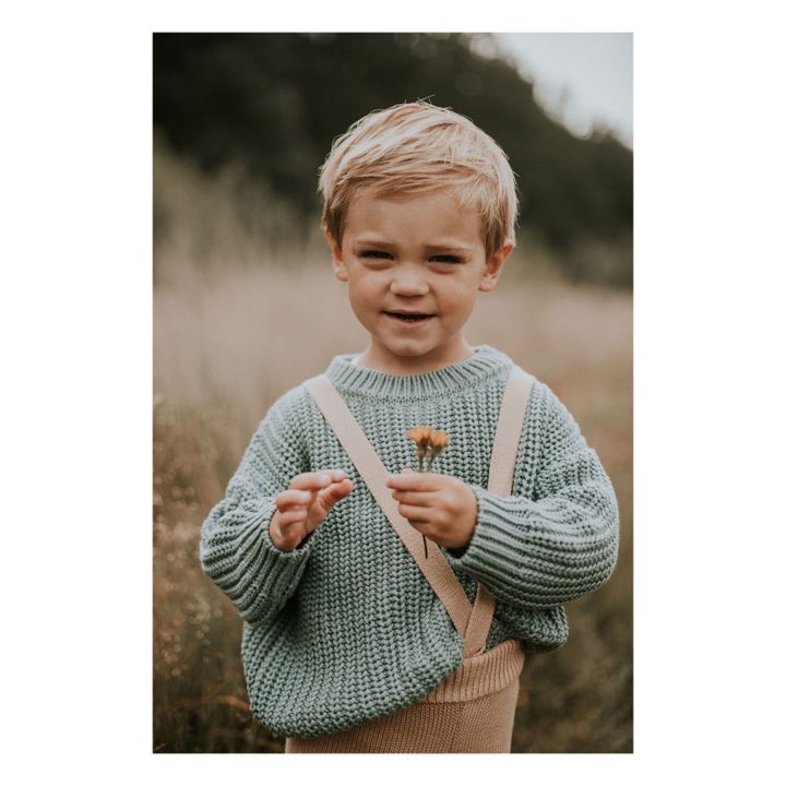 Chunky Organic Cotton Jumper Blue- Product image n°7