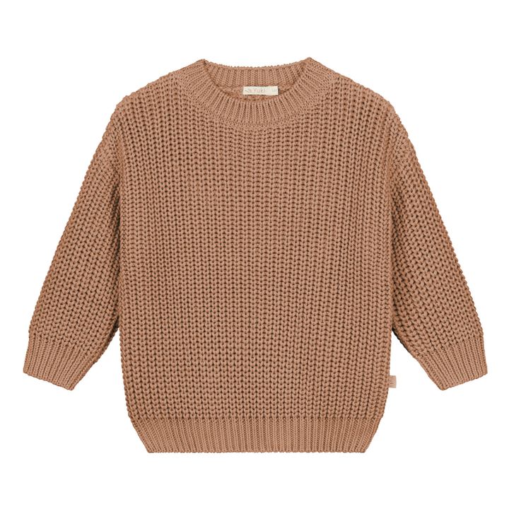 Chunky Organic Cotton Jumper Dusty Pink- Product image n°0