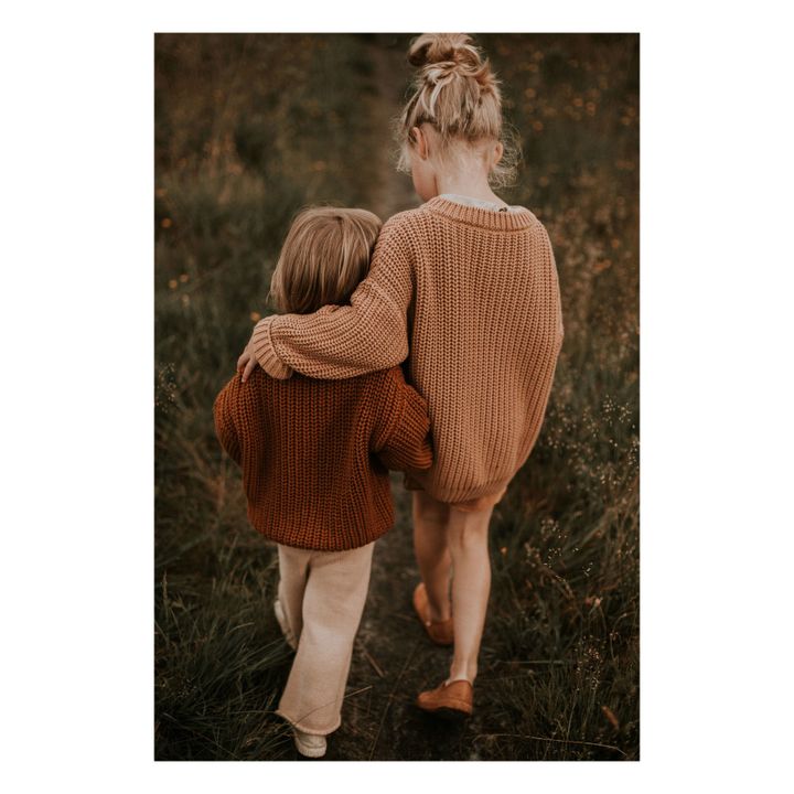 Chunky Organic Cotton Jumper Dusty Pink- Product image n°4