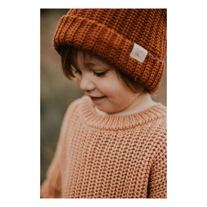 Chunky Organic Cotton Jumper Dusty Pink- Product image n°6