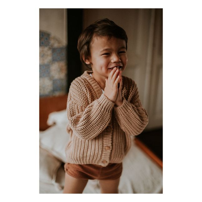 Cardigan Chunky Coton Bio | Beige