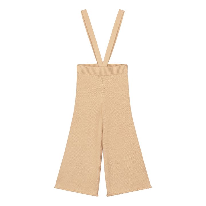 Organic Cotton Knitted Trousers | Beige- Product image n°0