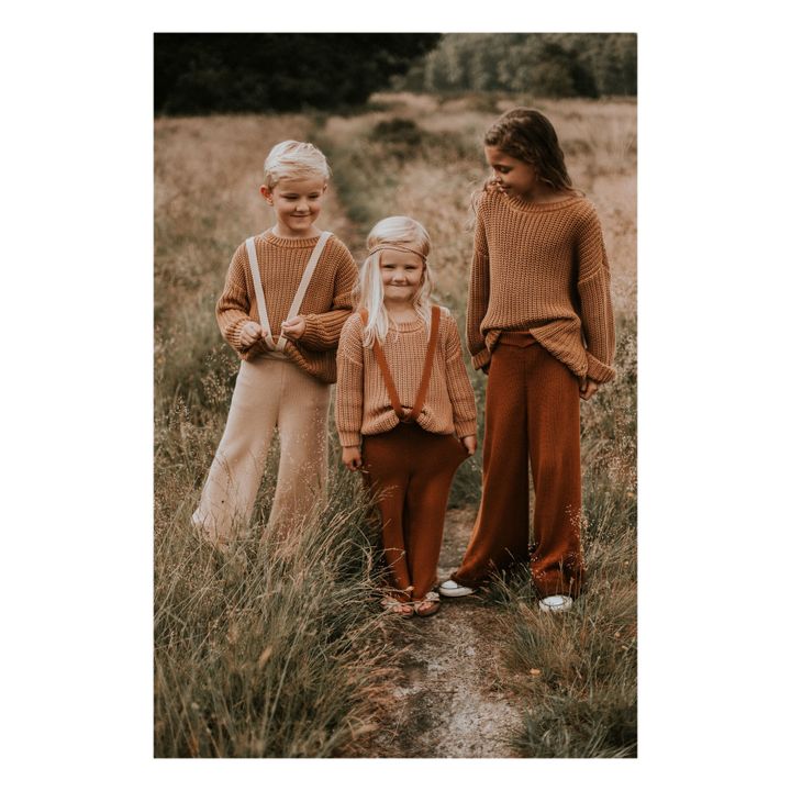 Organic Cotton Knitted Trousers | Brown- Product image n°2