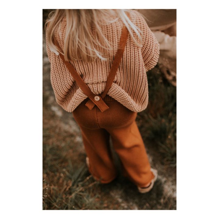 Organic Cotton Knitted Trousers | Brown- Product image n°5