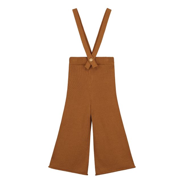 Organic Cotton Knitted Trousers | Brown