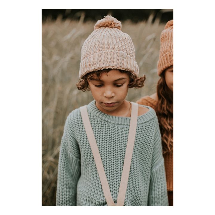 Organic Cotton Knitted Beanie | Beige- Product image n°2