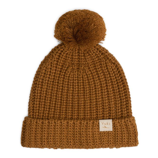 Bonnet Tricot Coton Bio | Marron