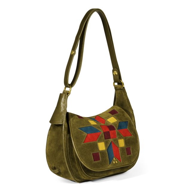 Philippe Santa Fe Calfskin Leather Bag  | Khaki
