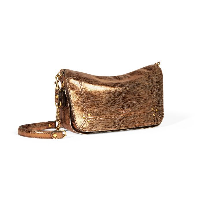 Bobi Goatskin Leather Lamé Bag - S | Bronze- Product image n°1