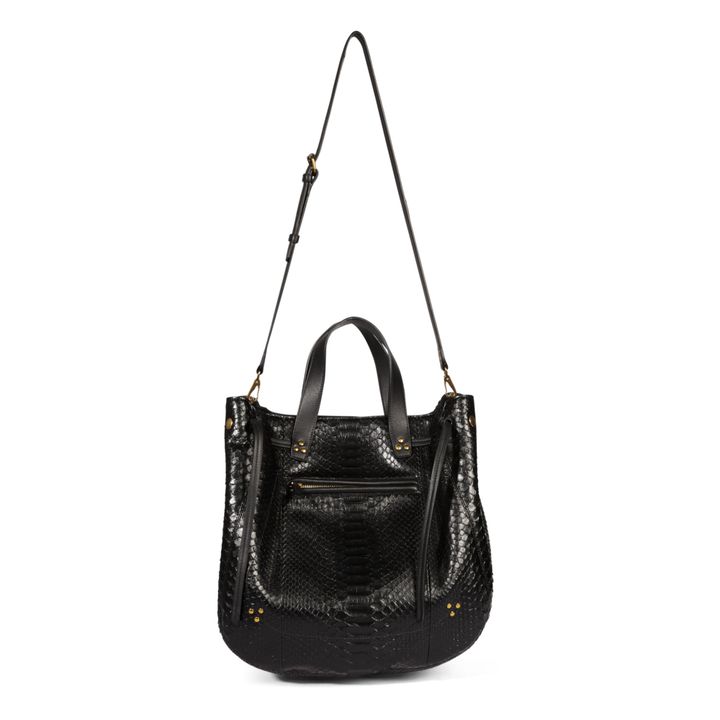 Marius Python Leather Bag | Black- Product image n°2