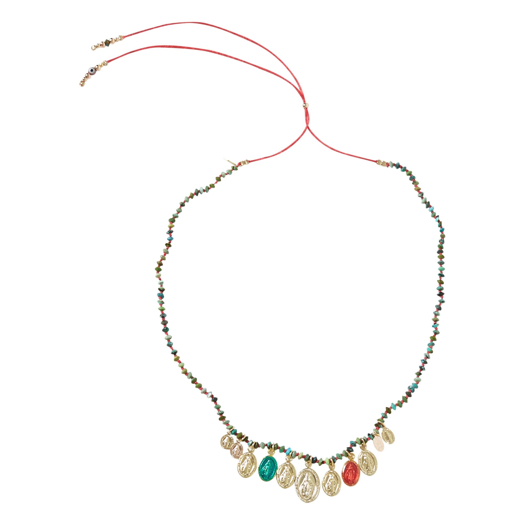 Collier Epure Fil Rouge Turquoise