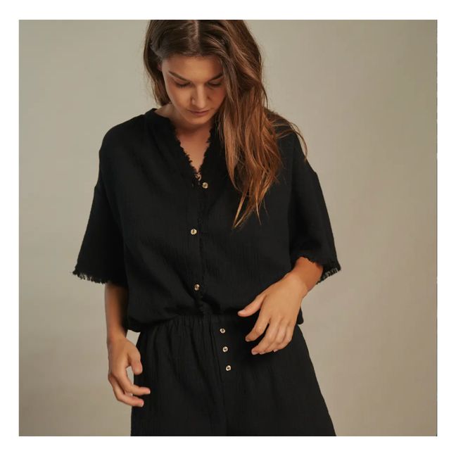 Mila Pyjama Top | Black