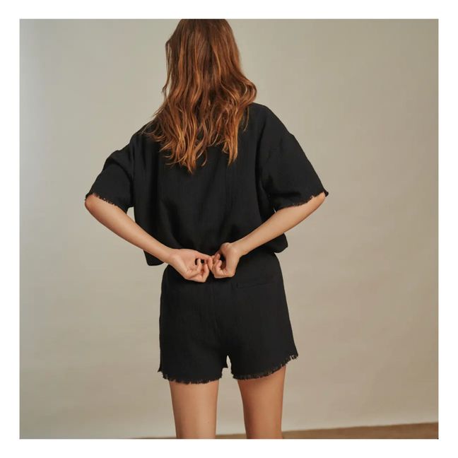 Mila Pyjama Top Black