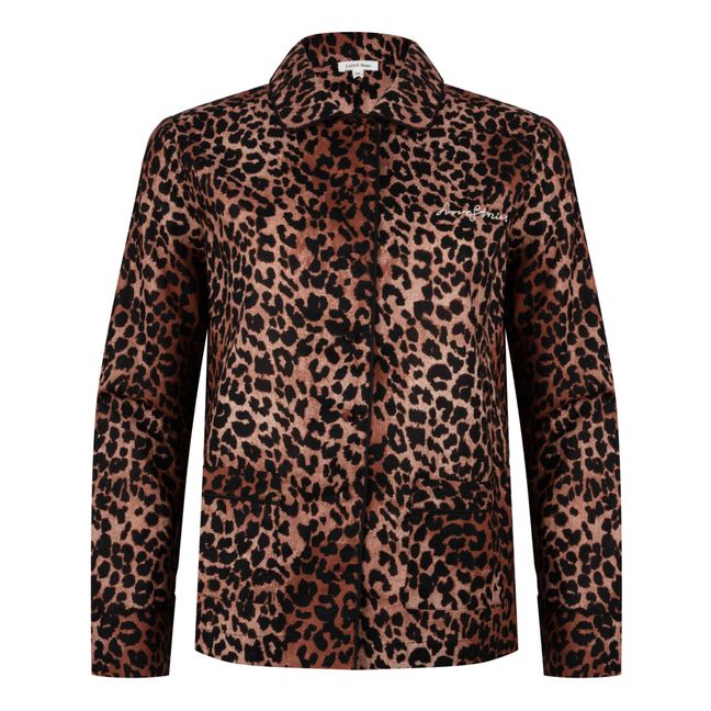 Top de pijama Joe de algodón orgánico | Leopardo