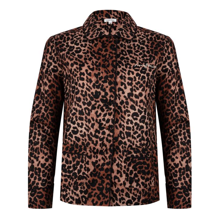 Top de pijama Joe de algodón orgánico Leopardo- Imagen del producto n°0