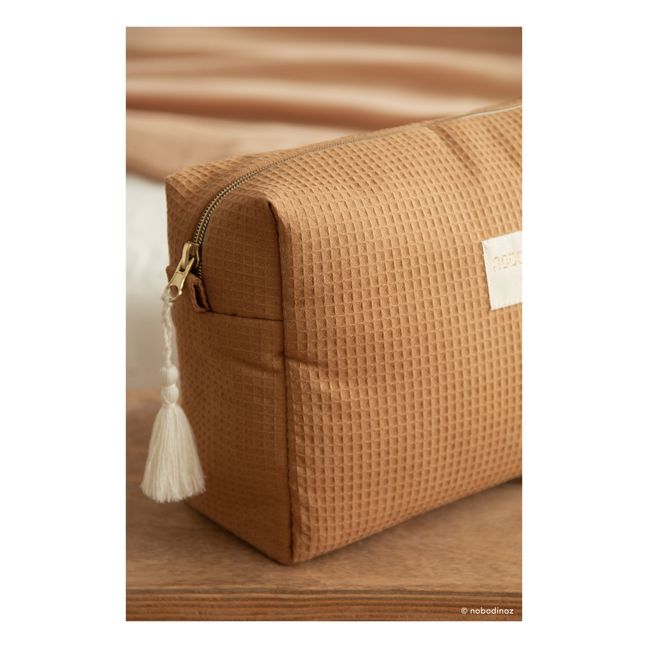 Diva Organic Cotton Toiletry Bag | Caramel