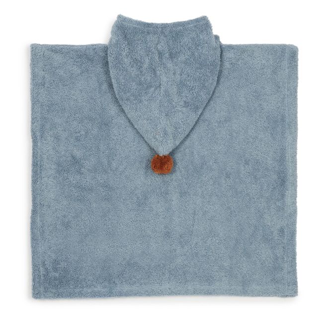 Poncho So Cute en coton bio | Bleu