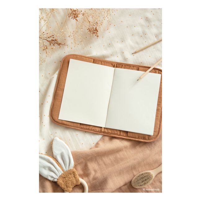 Poema Organic Cotton Health Book Cover | Caramel